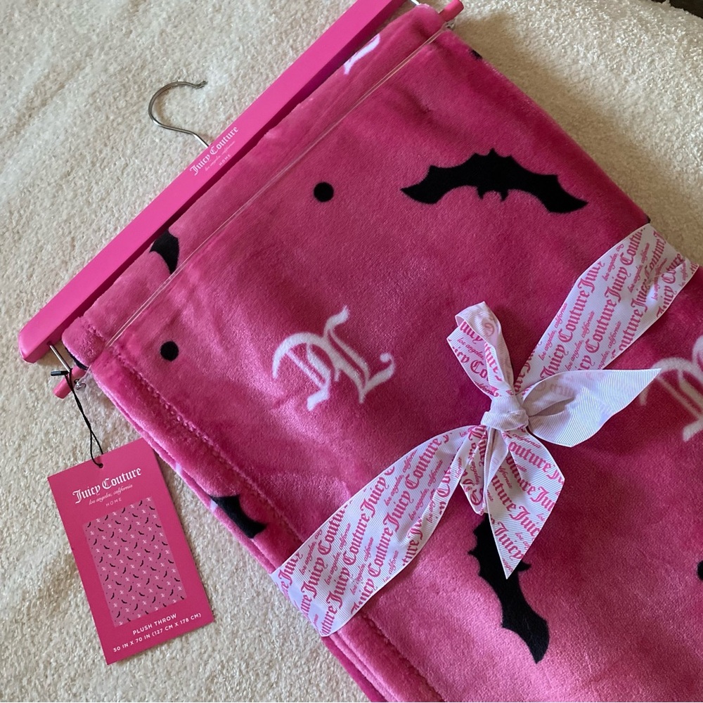 Juicy Couture Halloween Bats Throw Blanket